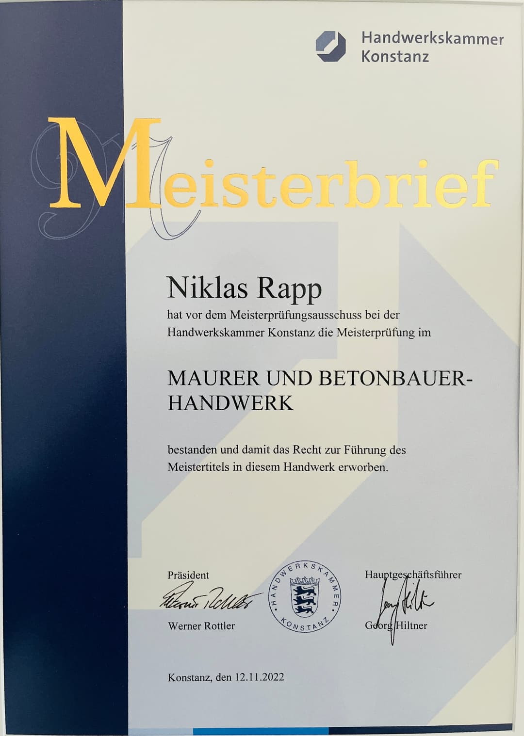 Meisterbrief Meisterbrief